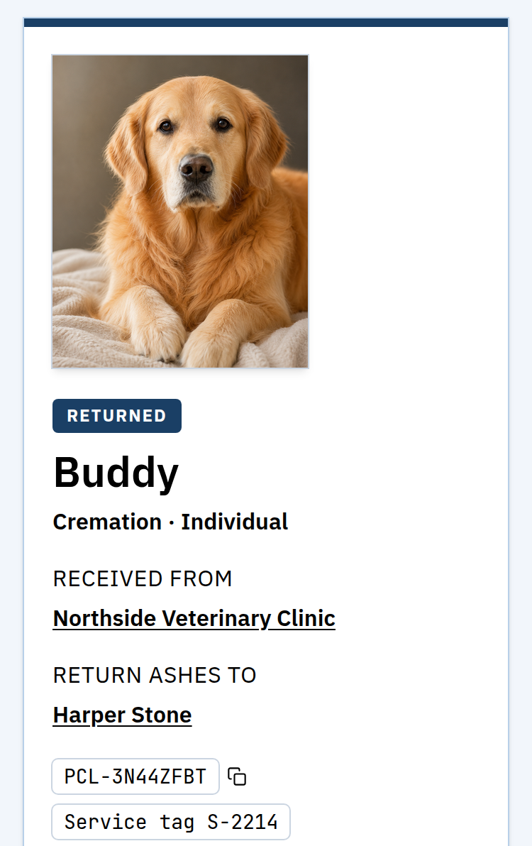 Authenticated mobile returned case