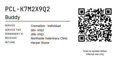 Tracking label PDF